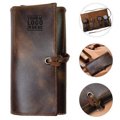 Genuine Leather Watch Roll