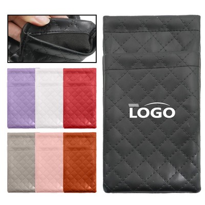 Portable Squeeze Top Soft Leather Glasses Pouch