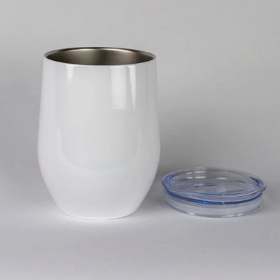 12 oz SS Stemless Wine Tumbler -White