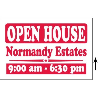 Economy Corrugated Sign w/1 color 1 Side (18"x12")