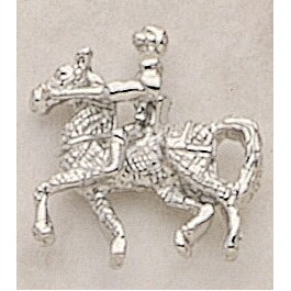 Knight on Horseback Marken Design Cast Lapel Pin (Up to 1")