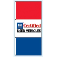 Single Faced Free Flying Drape Flags- (GM® Certified Used Vehicles)
