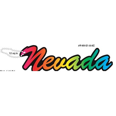Nevada Promotional Line Key Chain w/ Black Back (12 Square Inch)