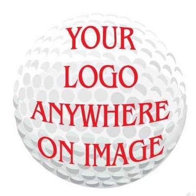 Golf Ball Promotional Magnet w/ Strip Magnet (6 Square Inch)