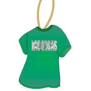 Las Vegas Block Letter $100 Bill T-Shirt Ornament w/ Black Back (4 Square Inch)