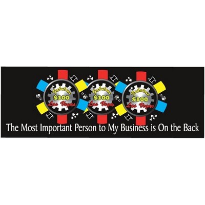 Las Vegas $100 Poker Chip Panoramic Photo Hand Mirror (1 5/8"x4 5/8")