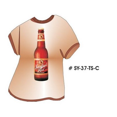 Beer Bottle T-Shirt Acrylic Coaster w/Felt Back