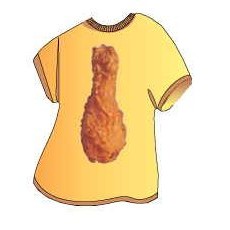 Chicken Leg T-Shirt Lapel Pin