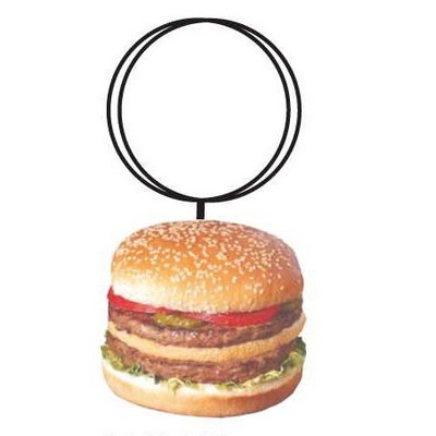 Double Meat Burger Executive Key Chain w/Mirrored Back (3 Square Inch)