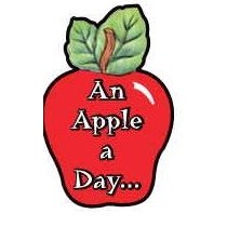 Apple w/ Daily Apple Slogan Mighty Mini Magnet