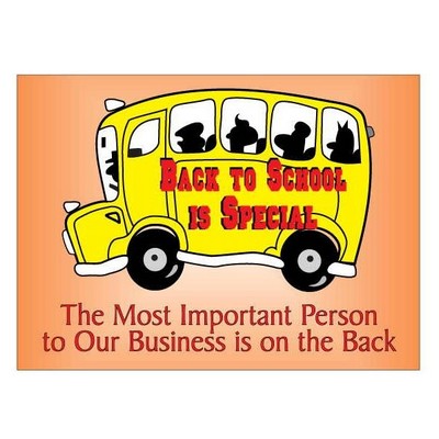 School Bus w/Slogan Photo Hand Mirror (2½"x3½")