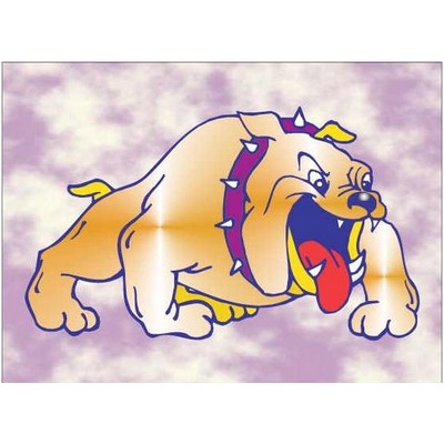 Bulldog Mascot Metal Photo Magnet (2 1/2"x3 1/2")