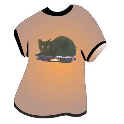British Bombay Cat T-Shirt Acrylic Coaster w/Felt Back