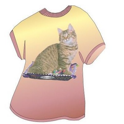 Pixiebob Cat T-Shirt Acrylic Coaster w/Felt Back