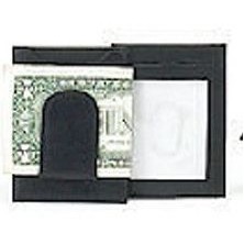 Leather Magnetic Money Clip w/Outside ID Slot