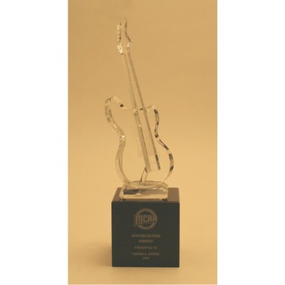 Crystal Electric Guitar Music Award (2"x2"x7")