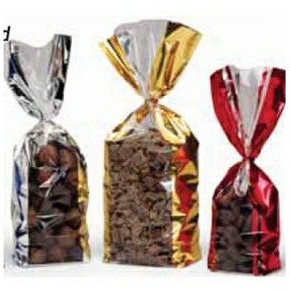 Metallic Wide Band Design Polypropylene Bag (2 3/4"x1 7/8"x10 1/4")