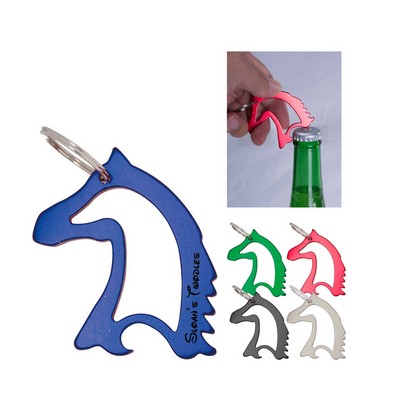 Horse Head Bottle Opener w/Key Ring