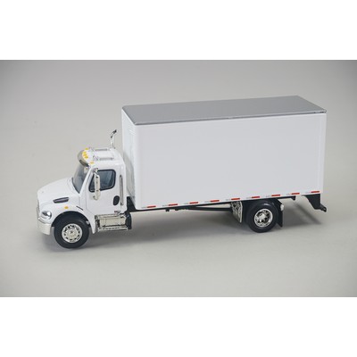 White Freightliner M2 106 Plus Truck w/ Van Box 1/64 Scale Die Cast