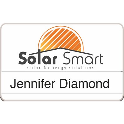 Full Color Molded Tape Slot Badges (2 3/4"x1 3/4")