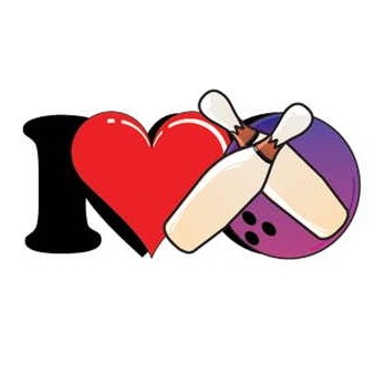 I Love Bowling Magnet w/ Full Magnetic Back (10 Square Inch)