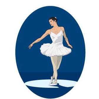 Ballerina Promotional Magnet w/ Strip Magnet (10 Square Inch)
