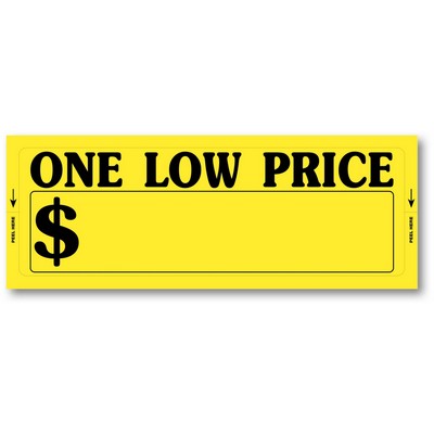 "One Low Price" Window Stickers