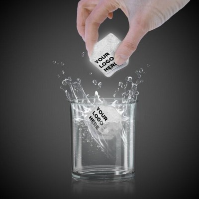 1 3/8" White Lited Ice Cube(Pad Print)