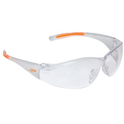 Clear Lightweight Scratch Resistant Wrap-Around Safety Glasses w/ Nose Piece