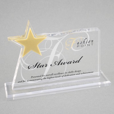 Acrylic Star 6 Award (9"x 6-1/2"x 2")
