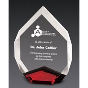 Red Acrylic Marquis Award (7"x9")