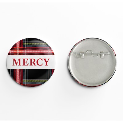 1 1/4" Round Full Color 1-Piece Button w/Safety Pin