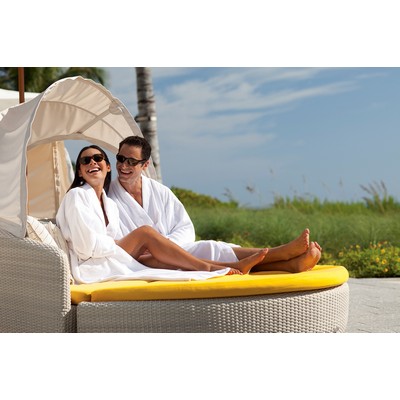 Microtec Kimono Collar Mini Check Bathrobe