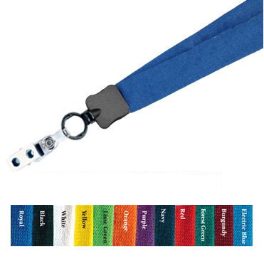 1" Cotton Lanyard w/ Strap Clip (Blank)