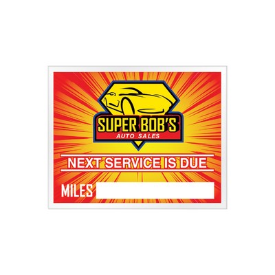 Service Reminder Sticker - Low Tac (2"x2 1/2")