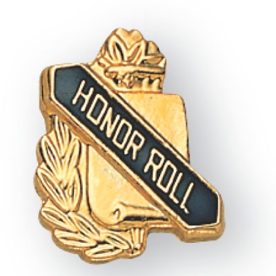 Enameled & Epoxy Domed Scholastic Honor Roll Award Pin