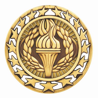 Star Border Victory Torch Medal