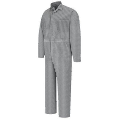 Red Kap™ Men's Button-Front Cotton Coverall - Fisher Herringbone Gray