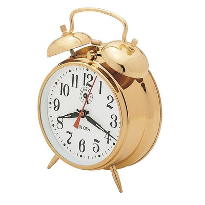 Bulova® Bellman Brass Alarm Clock