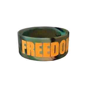 1" Swirl Color Ink Injected Silicone Wristbands