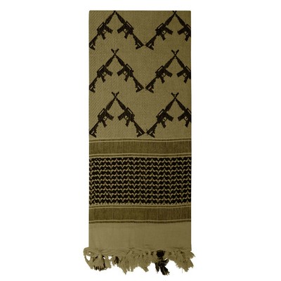 Deluxe Shemagh Tactical Desert Scarf w/Crossed Rifles