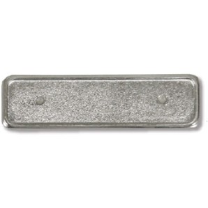 Silver Aluminum Framed Metal Badge Blank (2 5/8"x5/8")