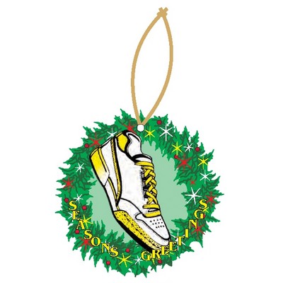 Sneaker Christmas Wreath Ornament w/ Mirrored Back (6 Square Inch)