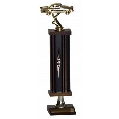 15" Single Column American Hardwood Trophy w/Pedestal
