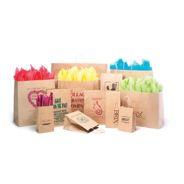 Recycled Kraft Paper Shopping Bag (16"x6"x16")