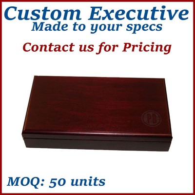 American Walnut, Mahogany Stain & Lacquer Custom Presentation Case / Wooden - Made to Order