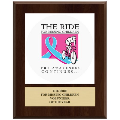 Cherry Finish Plaque w/Engraved Plate (12"x15")