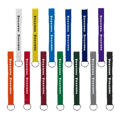 3/4" Sewn Polyester wrist Keychain with Metal Split-Ring