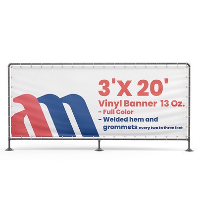 Banner 3'x20' Vinyl 13 Oz. Full Color