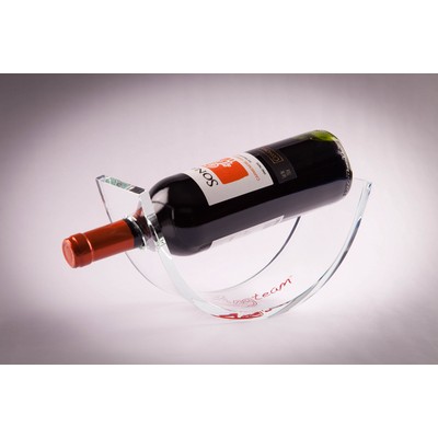 Jade Glass Curved Wine Bottle Holder (14.5" x 3" x 0.4")